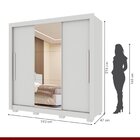 Guarda Roupa Com Espelho 3 Portas 3 Gavetas Cannes Imop Branc