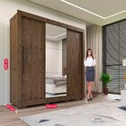 Guarda Roupa Com Espelho 3 Portas 3 Gavetas Cannes Wengue