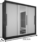 Guarda Roupa Com Espelho 3 Portas 4 Gavetas New Tokio Salleto