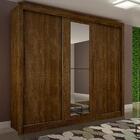 Guarda Roupa Com Espelho 3 Portas 4 Gavetas New Tokio Salleto