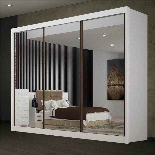 Guarda Roupa Com Espelho 3 Portas 6 Gavetas São Paulo Gold Br