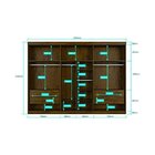 Guarda-roupa Com Espelho 3 Portas De Correr Milano Braúna/off