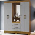 Guarda-roupa Com Espelho 4 Portas 3 Gavetas Capri Multimóveis