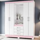 Guarda-roupa Com Espelho 4 Portas 3 Gavetas Capri Multimóveis