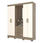 Guarda-roupa Com Espelho 4 Portas 3 Gavetas Capri Multimóveis