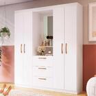 Guarda-roupa Com Espelho 4 Portas 3 Gavetas Siena Multimóveis