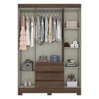 Guarda-roupa Com Espelho 4 Portas 3 Gavetas Turim Multimóveis