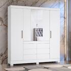 Guarda Roupa Com Espelho 4 Portas Pequim Branco