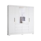 Guarda Roupa Com Espelho 4 Portas Pequim Branco