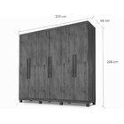 Guarda Roupa Com Espelho 6 Portas 4 Gavetas Interno Trevo  Ce