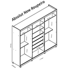 Guarda Roupa Com Espelho 6 Portas Absolut Naturale Off White