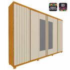 Guarda Roupa Com Espelho 6 Portas Absolut Naturale Off White