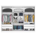 Guarda-roupa Com Espelho 6 Portas E 4 Gavetas Alba  Branco