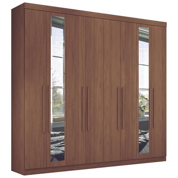 Guarda Roupa Com Espelho 8 Portas Casal Madri Jatobá