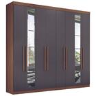 Guarda Roupa Com Espelho 8 Portas Casal Madri Katobá Grafite