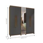 Guarda Roupa Com Espelho Amsterdam Cinamomo Off White