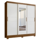 Guarda Roupa Com Espelho Atena Naturale/branco