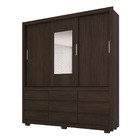 Guarda Roupa Com Espelho Calábria Ébano