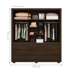 Guarda Roupa Com Espelho Calábria Ébano