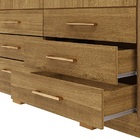 Guarda Roupa Com Espelho Canadá 6 Portas E 6 Gavetas Nature/b