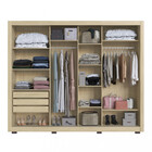 Guarda Roupa Com Espelho Casal 2 Portas 3 Gavetas Nápoles Fai