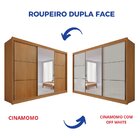 Guarda Roupa Com Espelho Casal 3 Portas 6 Gavetas 100% Mdf Mi