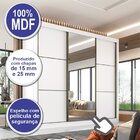 Guarda Roupa Com Espelho Casal 3 Portas 6 Gavetas 100% Mdf Te