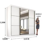 Guarda Roupa Com Espelho Casal 3 Portas 6 Gavetas 100% Mdf Te