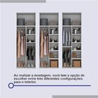 Guarda Roupa Com Espelho Casal 3 Portas 6 Gavetas 100% Mdf Te
