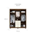 Guarda-roupa Com Espelho Casal Primacy 4 Pt 4 Gv Off White E