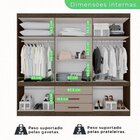 Guarda-roupa Com Espelho Central 10 Portas 3 Gavetas Parma Pr