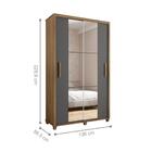 Guarda Roupa Com Espelho Cesena Cinamomo Grafite