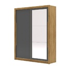 Guarda Roupa Com Espelho Dubai 2 Portas De Correr Nature/alas