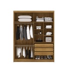 Guarda Roupa Com Espelho Dubai 4 Portas Nature/camarim - Vila