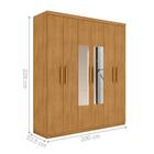 Guarda Roupa Com Espelho E 6 Portas Sousa Naturalle