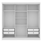 Guarda Roupa Com Espelho E Pés 3 Portas 240cm Somalia Espress