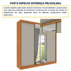 Guarda Roupa Com Espelho E Pés 3 Portas 240cm Somalia Espress