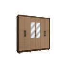 Guarda Roupa Com Espelho E Pés 6 Portas 2 Gavetas Kappesberg