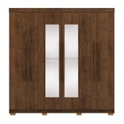 Guarda Roupa Com Espelho Elegance 6 Portas Imbuia Rústico - V