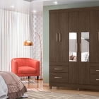 Guarda Roupa Com Espelho Forli Ébano