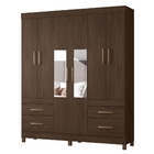 Guarda Roupa Com Espelho Forli Ébano