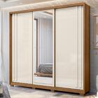 Guarda Roupa Com Espelho Hera Freijó/off White