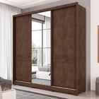 Guarda Roupa Com Espelho Lucha Jacaranda 3 Portas