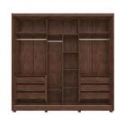 Guarda Roupa Com Espelho Lucha Jacaranda 3 Portas