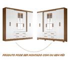 Guarda Roupa Com Espelho Para Casal Naturale Branco Arlo Shop