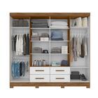 Guarda Roupa Com Espelho Para Casal Naturale Branco Arlo Shop