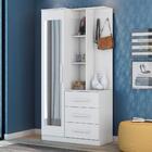 Guarda Roupa Com Espelho Perry Branco