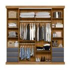 Guarda Roupa Com Espelho Ravena Freijó Cinza Moval 2,19m