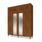 Guarda-roupa Com Espelho Ripon Castanho