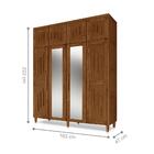 Guarda-roupa Com Espelho Ripon Castanho
